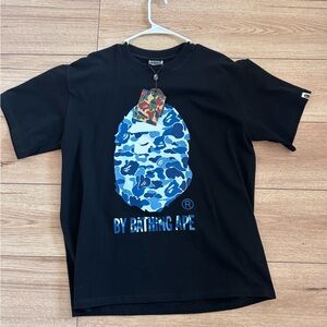 BAPE T-Shirt Camo Blue XL New